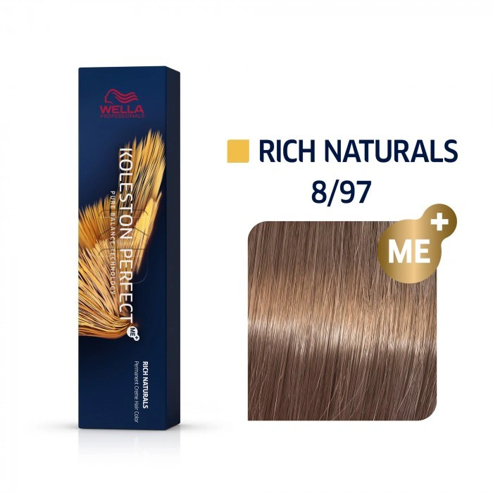 Wella Koleston Perfect Me+ Hajfesték - 8/97 - 60ml - Barnás Hamulila Világosszőke képe 1